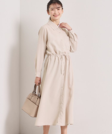 【UVケア／接触冷感／吸水速乾】ロールアップ袖ワンピース