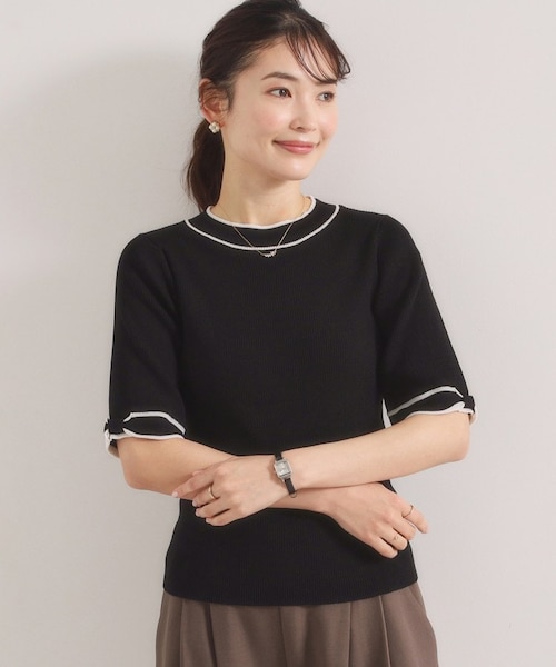 袖口リボンニット 手洗い可】袖口リボンニット｜イッツデモの通販｜&mall（アンドモール