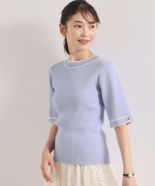 袖口リボンニット 手洗い可】袖口リボンニット｜イッツデモの通販｜&mall（アンドモール
