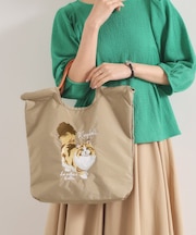 アニマル刺繍トート