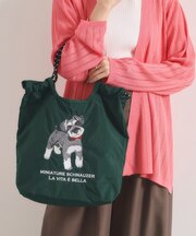 アニマル刺繍トート
