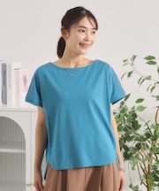 【冷感／遮熱】肩レースTシャツ