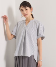 袖タックスキッパーブラウス