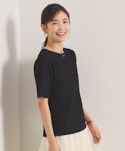 シャーリングジャカードTシャツ