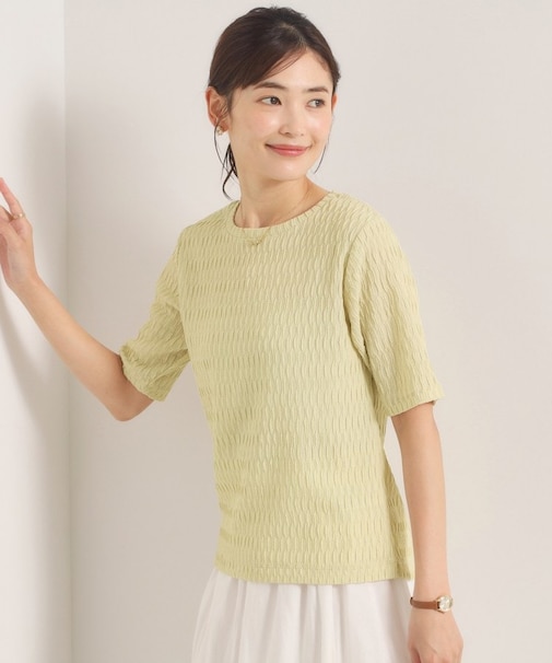 シャーリングジャカードTシャツ