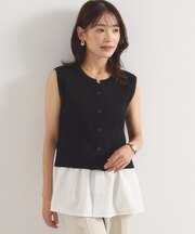 レイヤードジレ風ニット