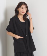 シアー5分袖ジャケット