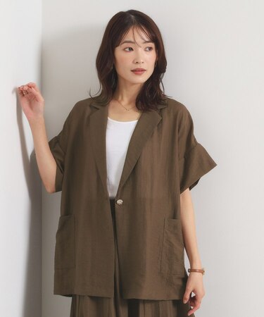 シアー5分袖ジャケット