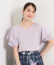 フレアスリーブニット
