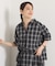チェック柄サッカーブラウス