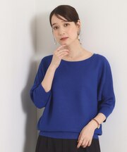ラメドルマン7分袖ニット