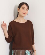 ラメドルマン7分袖ニット