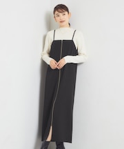 フロントジップキャミワンピース