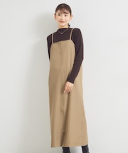 フロントジップキャミワンピース