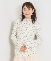 花柄シャーリングロンT
