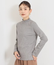 ラメテレコ長袖トップス