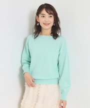 【縮みに強いタフニット】洗えるボートネックニット