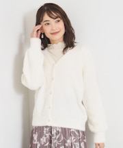 フェザーヤーンVネックカーディガン