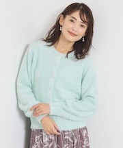 フェザーヤーンクルーネックカーディガン