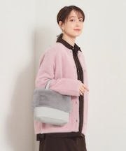 フェイクファーコンビトート