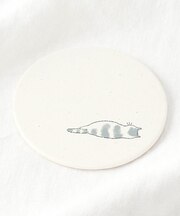 陶器珪藻土コースター neko うたたね