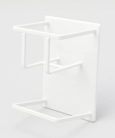 マグネットスポンジ＆ボトルホルダー ホワイト 山崎実業 ＜tower タワー＞