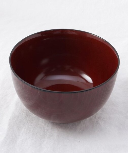 赤溜 どんぶり 木目 クリーンコート加工