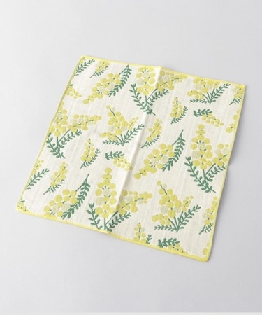 3重ガーゼハンカチ ミモザ