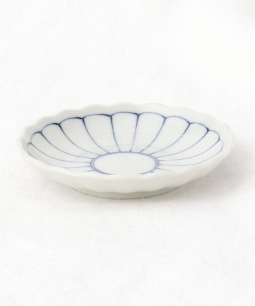 菊線 菊形小皿