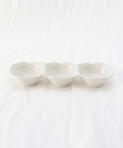 饗の器 3つ仕切り皿 深 WH