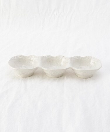 饗の器 3つ仕切り皿 深 WH