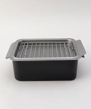 ポコフリット IH対応角型揚げ鍋ワイド(アミ付)