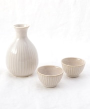 美濃焼 とっくり・おちょこセット しのぎ <ハレとケ>