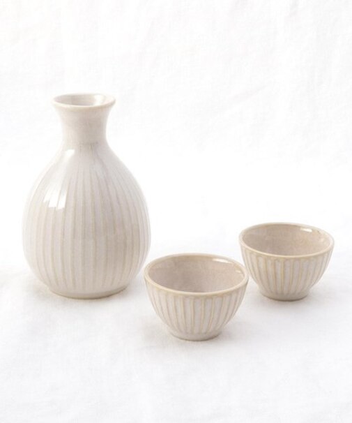 美濃焼 とっくり・おちょこセット しのぎ <ハレとケ>