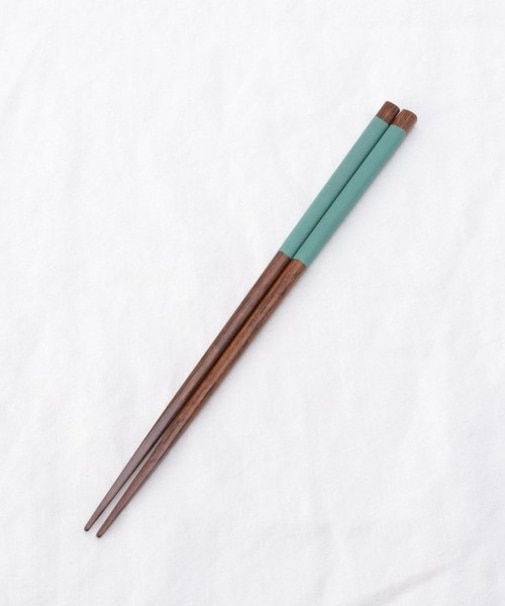 箸 食洗先角いろどり 緑 23cm
