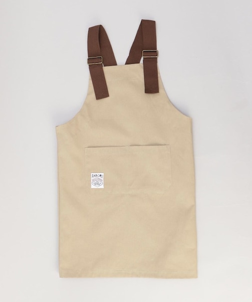カバーオールキッズエプロン グレージュ ＜FABORI ファボリ＞