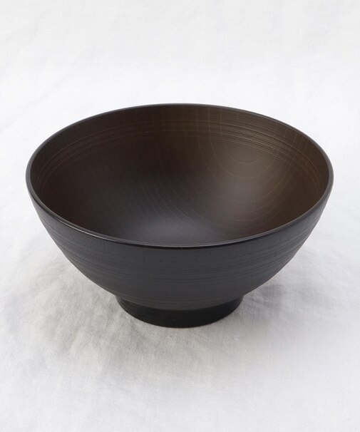 どんぶり 刷毛筋 黒内木目