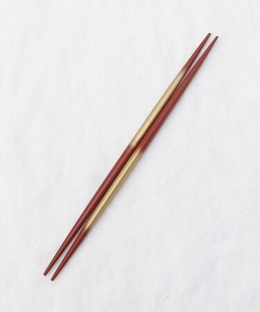 箸 食洗かすみ 赤金 24cm