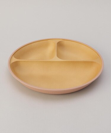 earth color 抗菌すくえる 丸ランチプレート PK