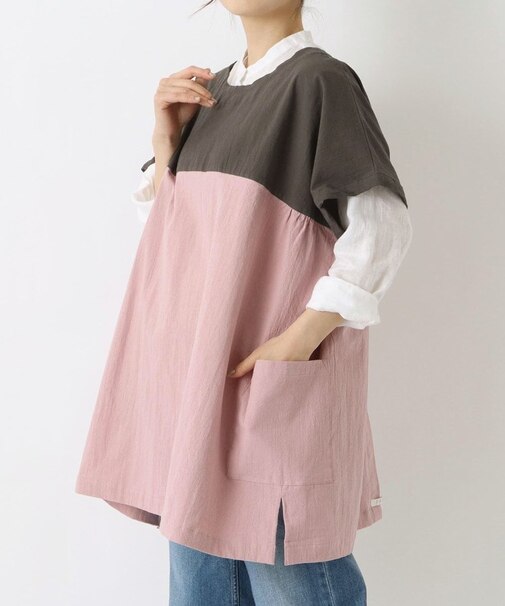 クリンクルハーフスリーフカッポウギGY/OCD ＜FABORI ファボリ＞