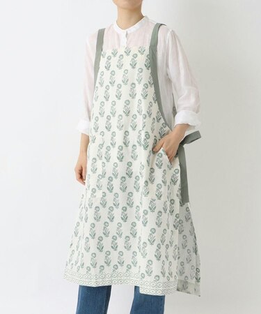 ブロックプリント フルエプロン BL ＜212Kオリジナル＞