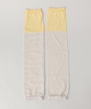 内側シルクアームカバーさらさらコットン 銀色 ＜絹屋＞