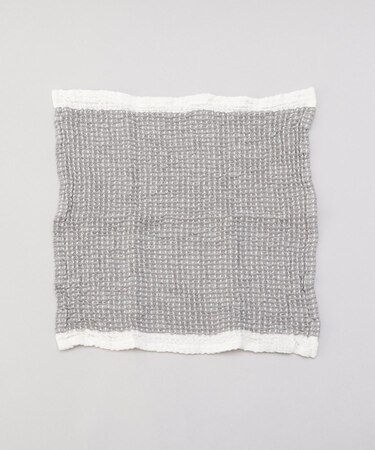 ワッフルカラーラインキッチンクロス GY