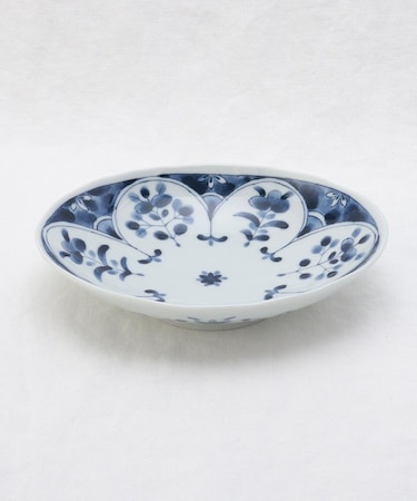 藍凛堂 60楕円深皿 間取立花