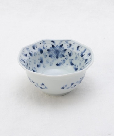 藍凛堂 八角珍味鉢 菊唐草