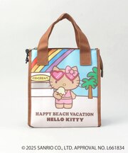 日焼けハローキティ 三角マチ保冷バッグ BL