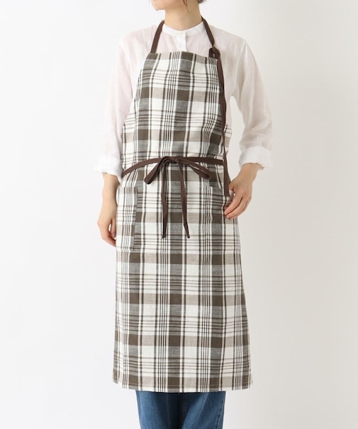 スラブチェック エプロン BR