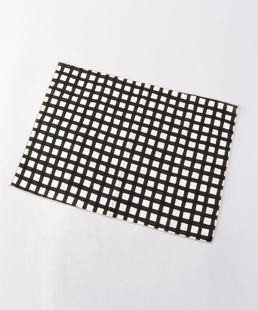 ランチョンマット リネンライクチェック BK