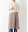 リネンバイカラースルーエプロン アズキ ＜LINEN&BASIC リネンアンドベーシック＞