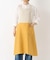 リネンバイカラースルーエプロン ヤマブキ ＜LINEN&BASIC リネンアンドベーシック＞